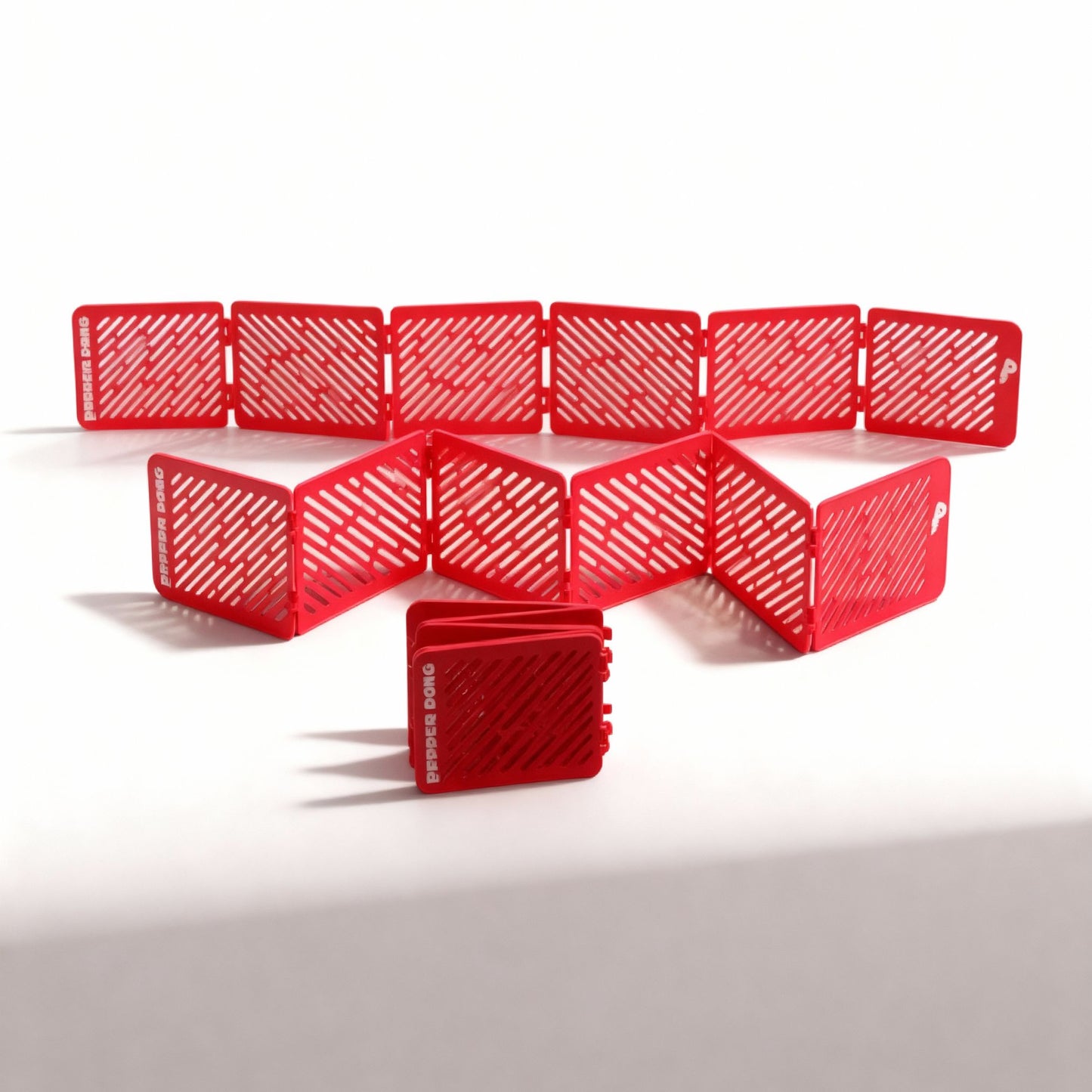 the pepper pong fence (net) in 3 configurations